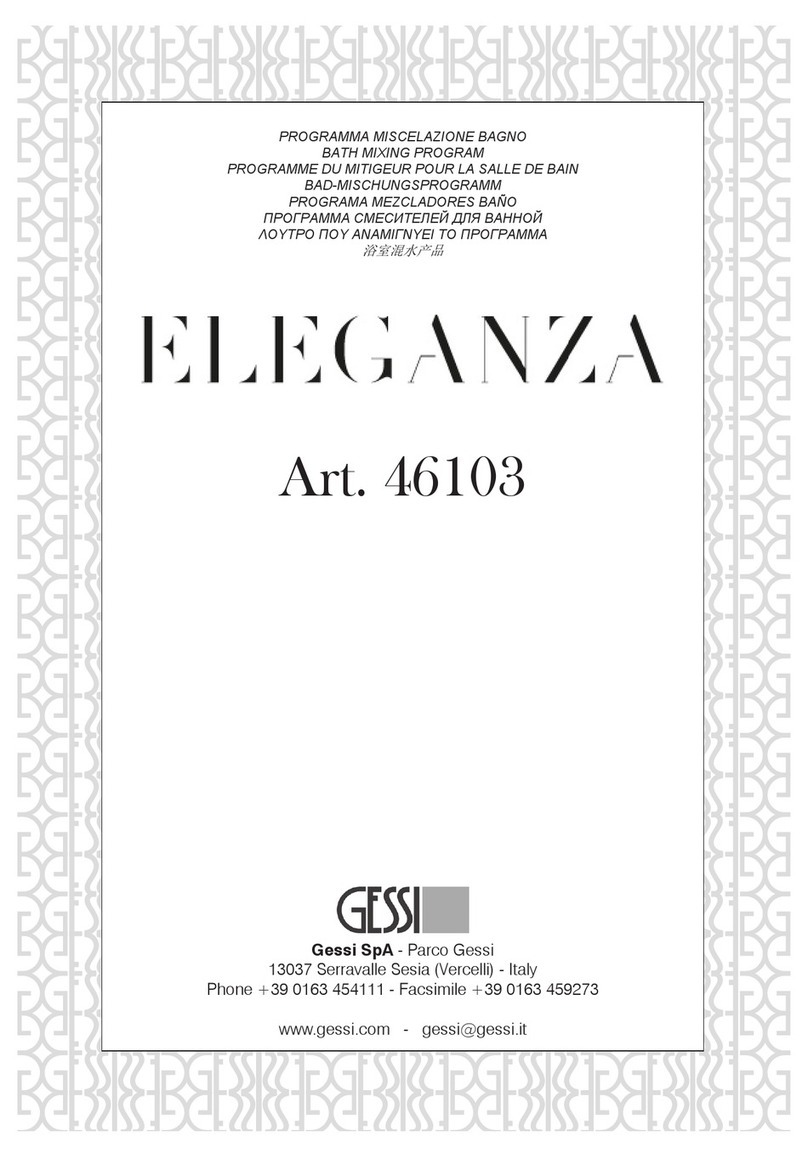 Gessi ELEGANZA 46103 manual Gessi ELEGANZA 46103 manual