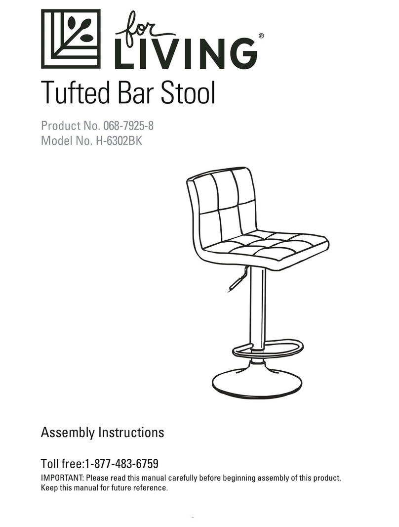 for Living Tufted Bar Stool H-6302BK Assembly instructions