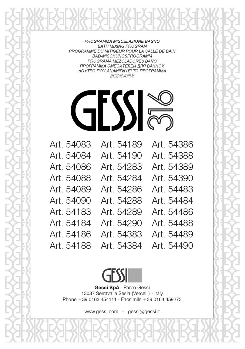 Gessi FLESSA 54083 User manual