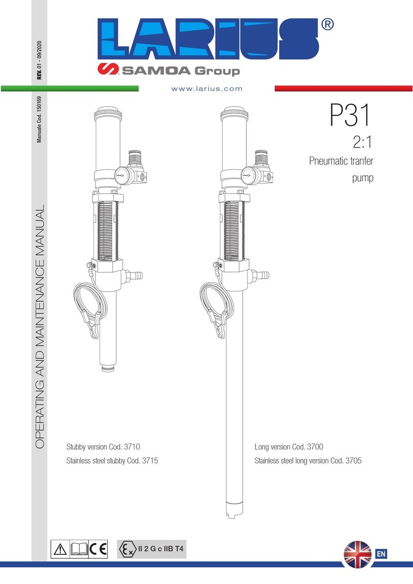 Samoa Larius P31 2:1 Operating and maintenance manual