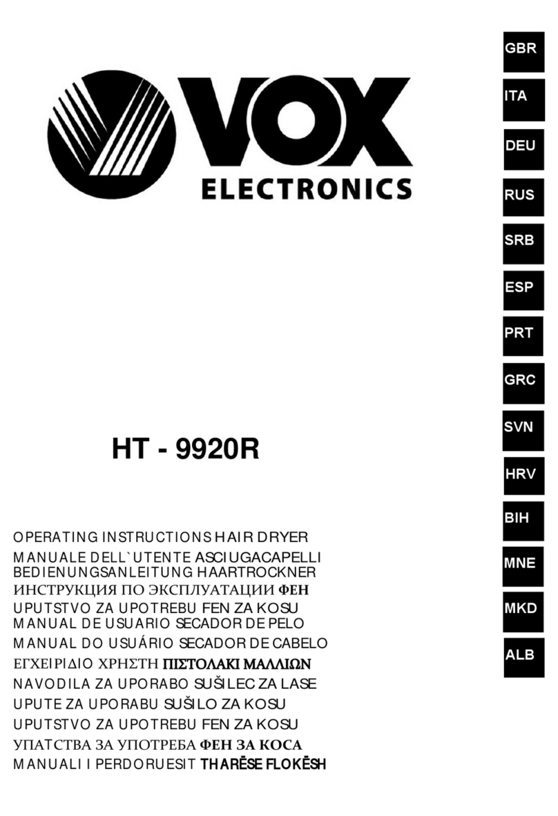VOX electronics HT-9920R operating instructions