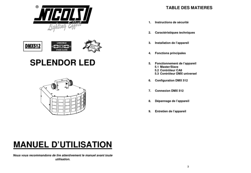 Nicols SPLENDOR LED manual