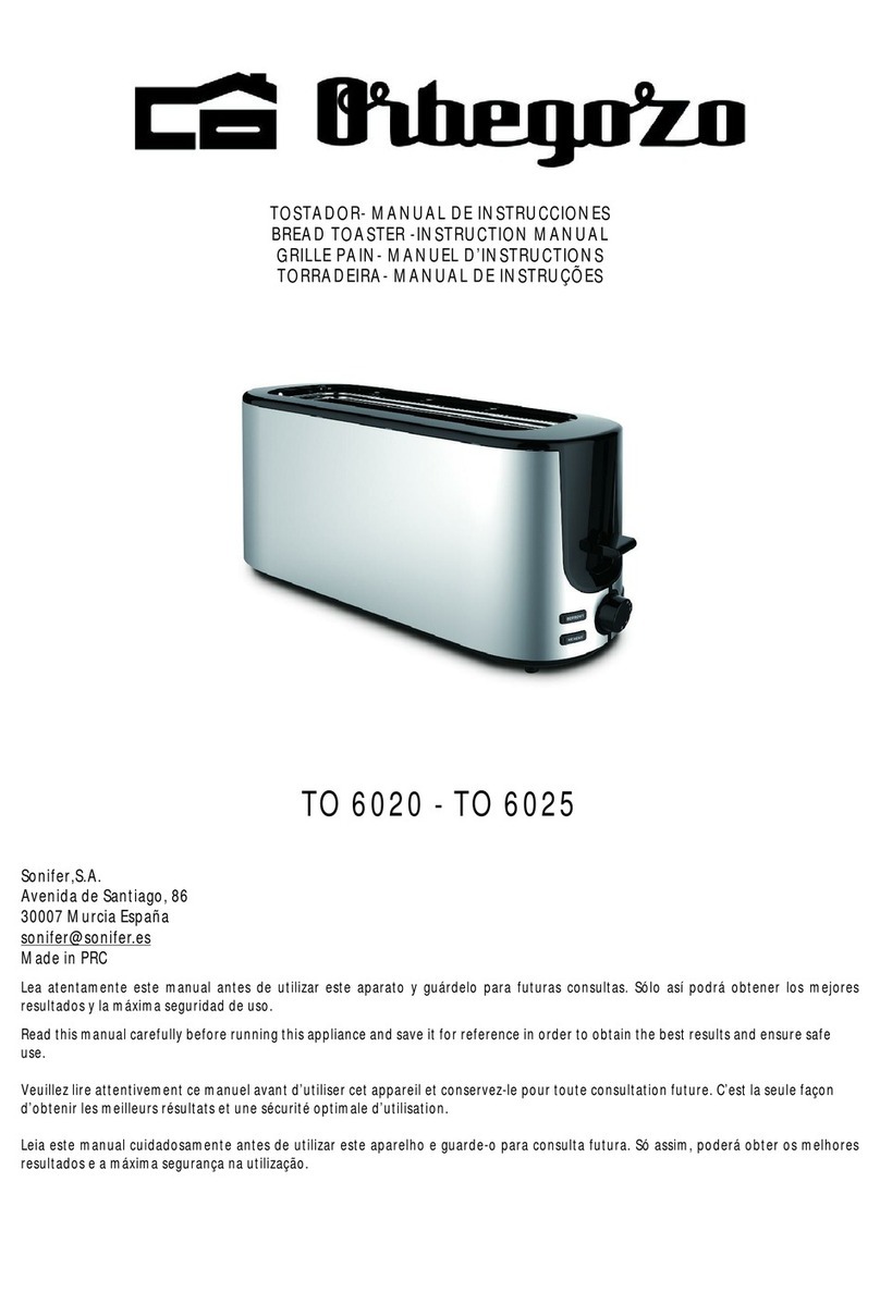 Orbegozo TO 6020 instruction manual
