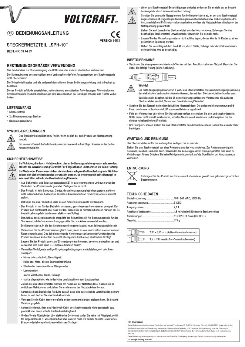 VOLTCRAFT SPH-10 User manual