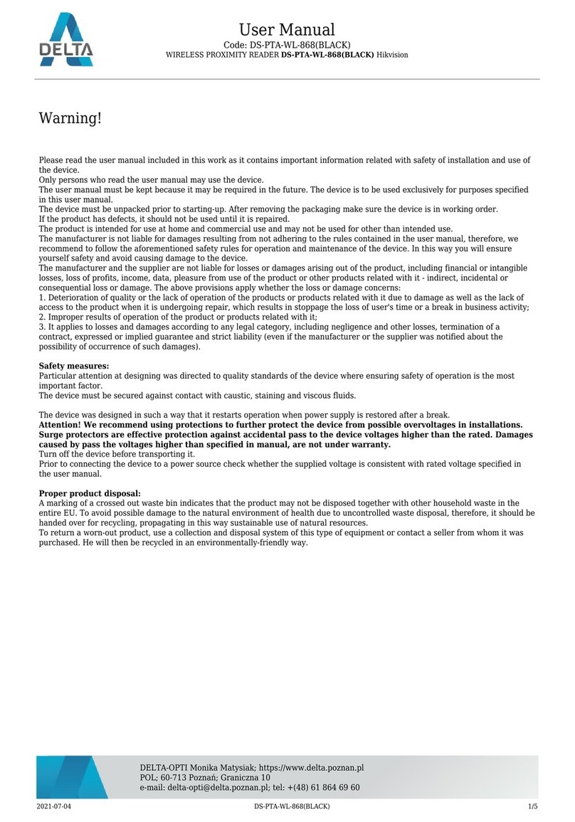 HIK VISION DS-PTA-WL-868 user manual