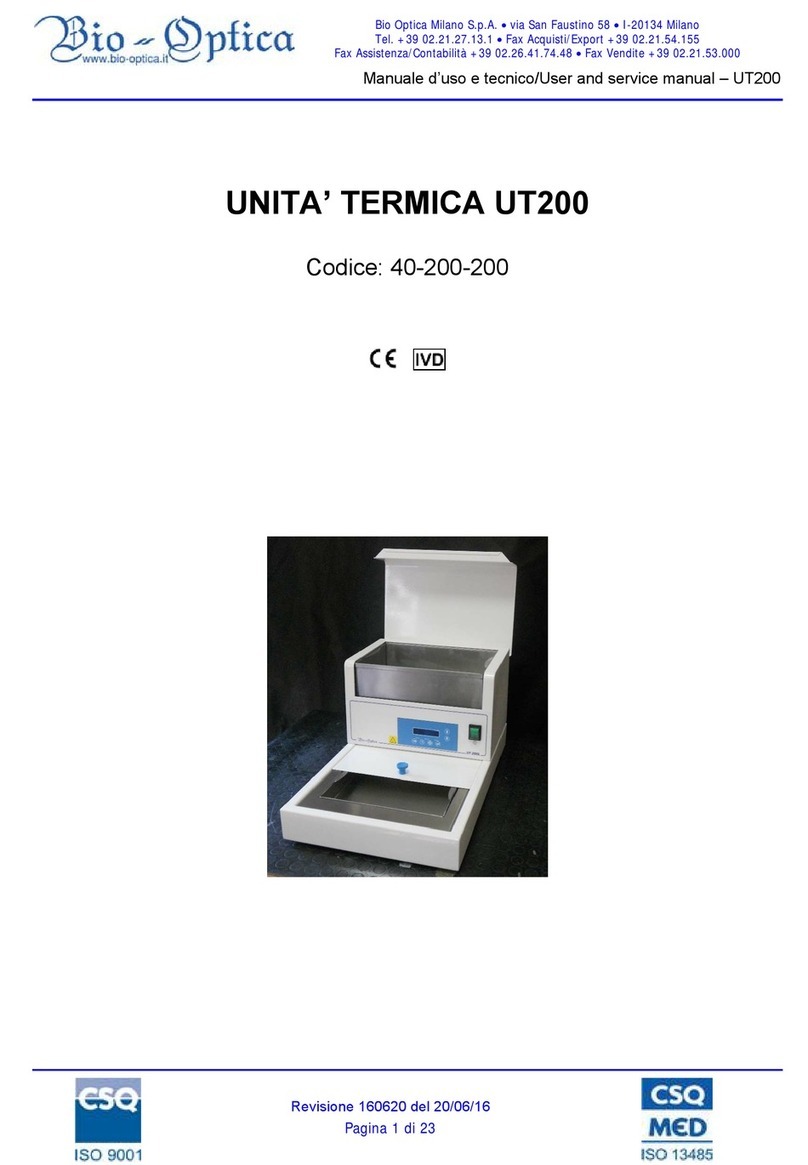 Bio-Optica UT200 Troubleshooting guide Bio-Optica UT200 Troubleshooting guide