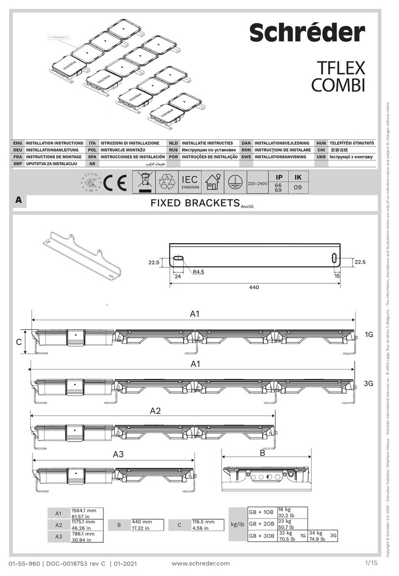 Schreder TFLEX COMBI installation instructions