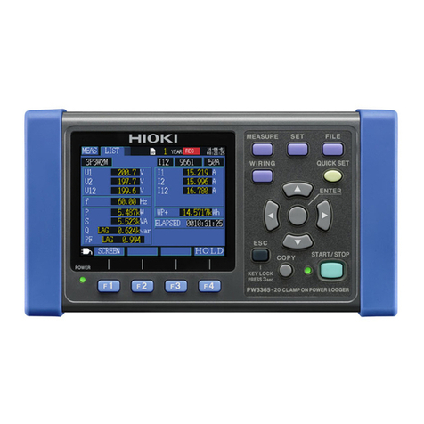 Hioki PW3365-20 quick start guide