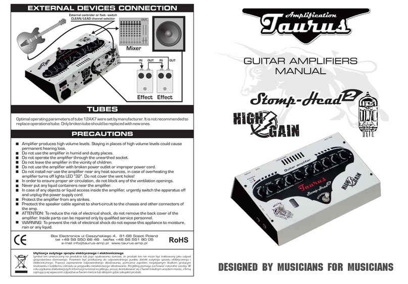 Taurus Amplification Stomp-Head 2 High Gain manual