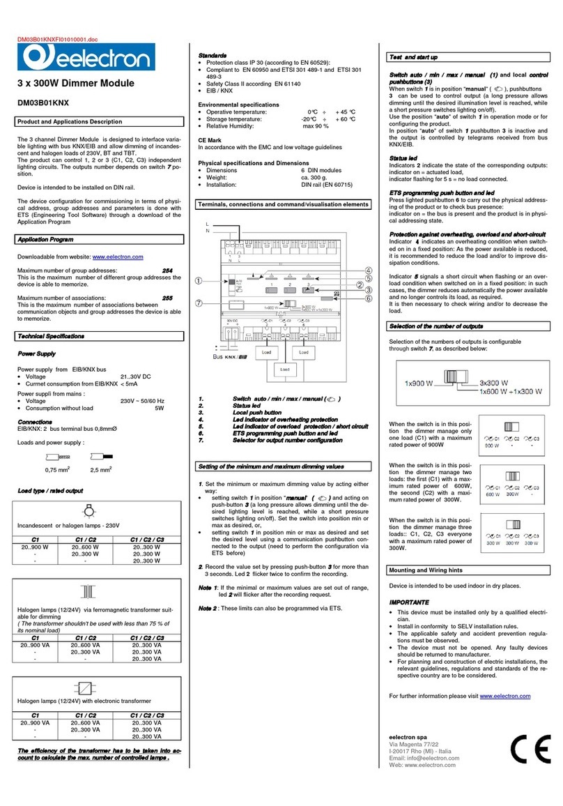 Eelectron DM03B01KNX User manual