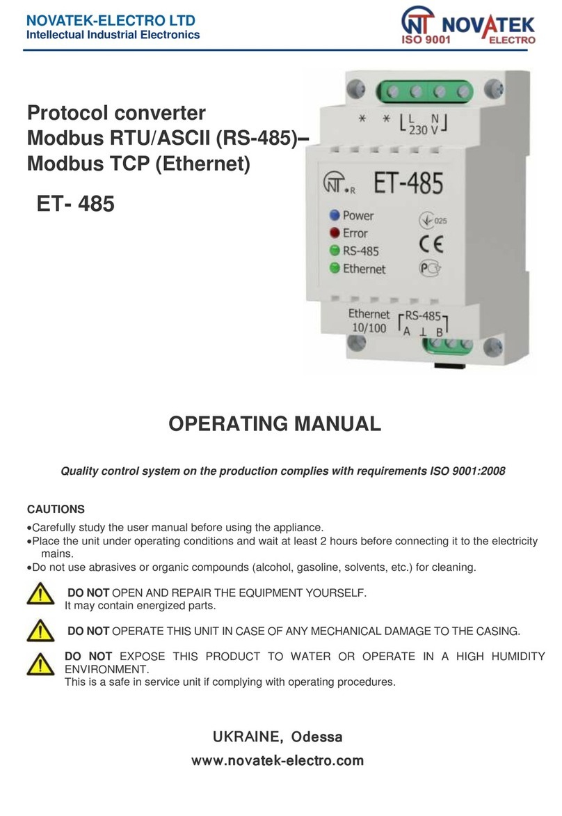 Novatek-electro ET-485 operating manual
