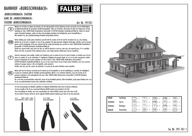 Faller BURGSCHWABACH STATION User manual