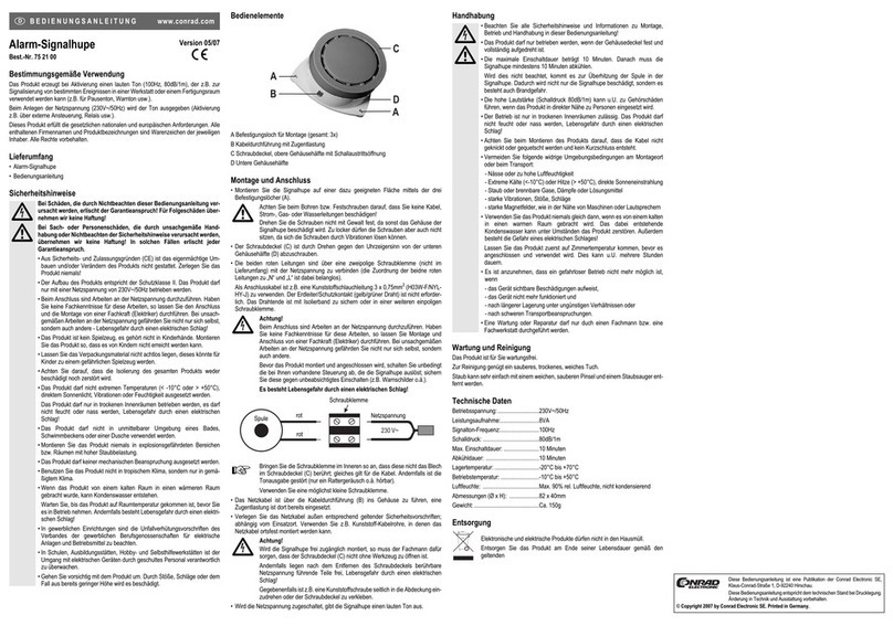 Conrad Electronic CBN220 operating instructions