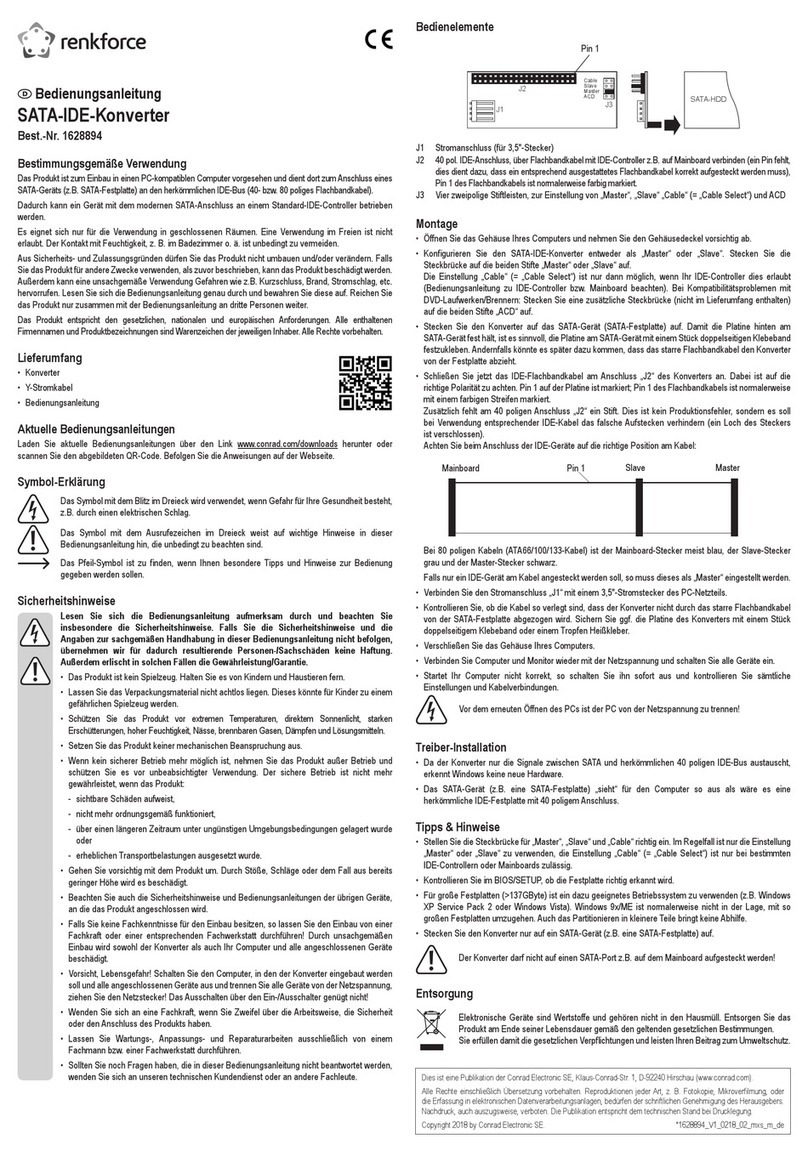 Renkforce RF-4886682 operating instructions