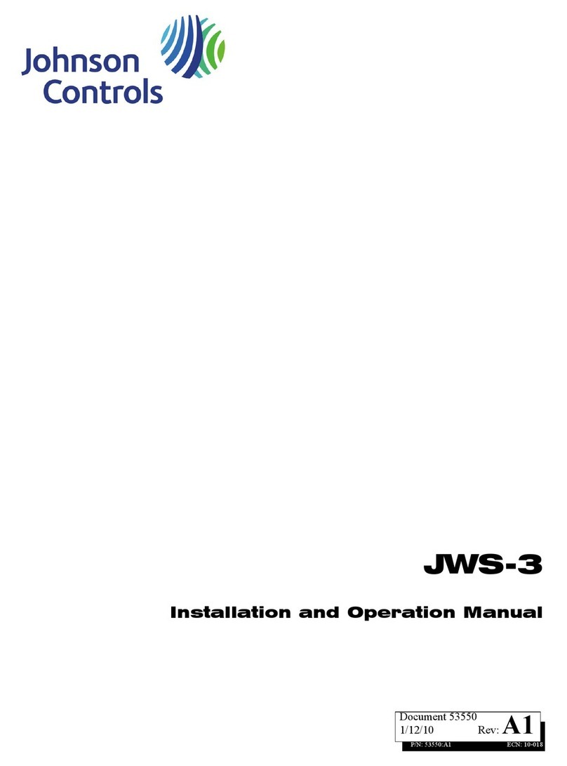 Johnson Controls JWS-3 User manual