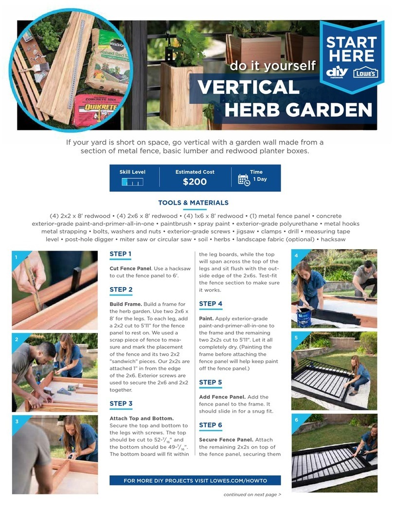 DIY VERTICAL HERB GARDEN quick start guide