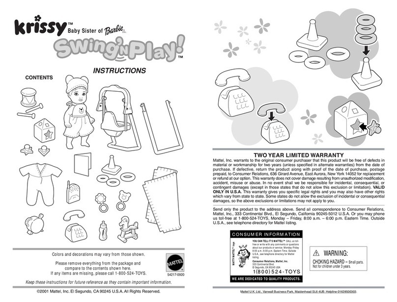 Mattel krissy Swing'n Play instructions