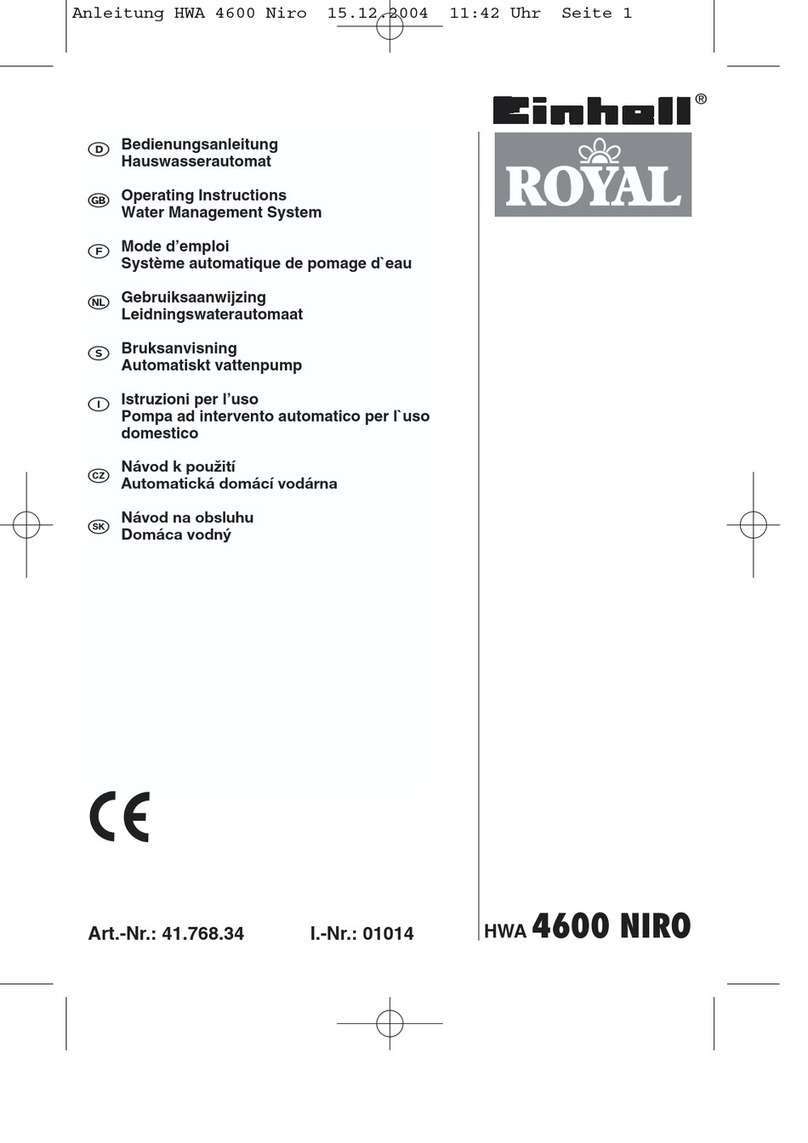 Einhell Royal HWA 4600 NIRO User manual