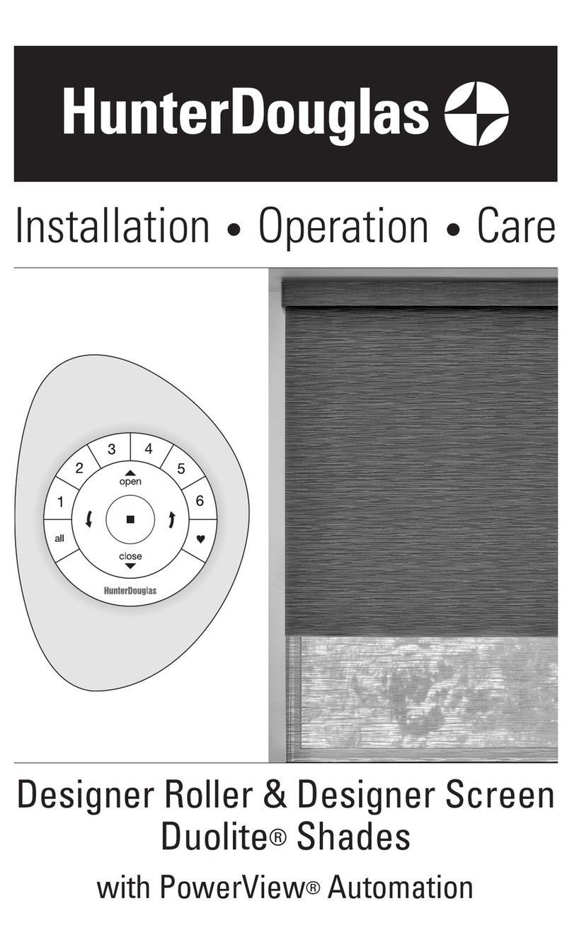 HunterDouglas Duolite Shades Installation operation care HunterDouglas Duolite Shades Installation operation care