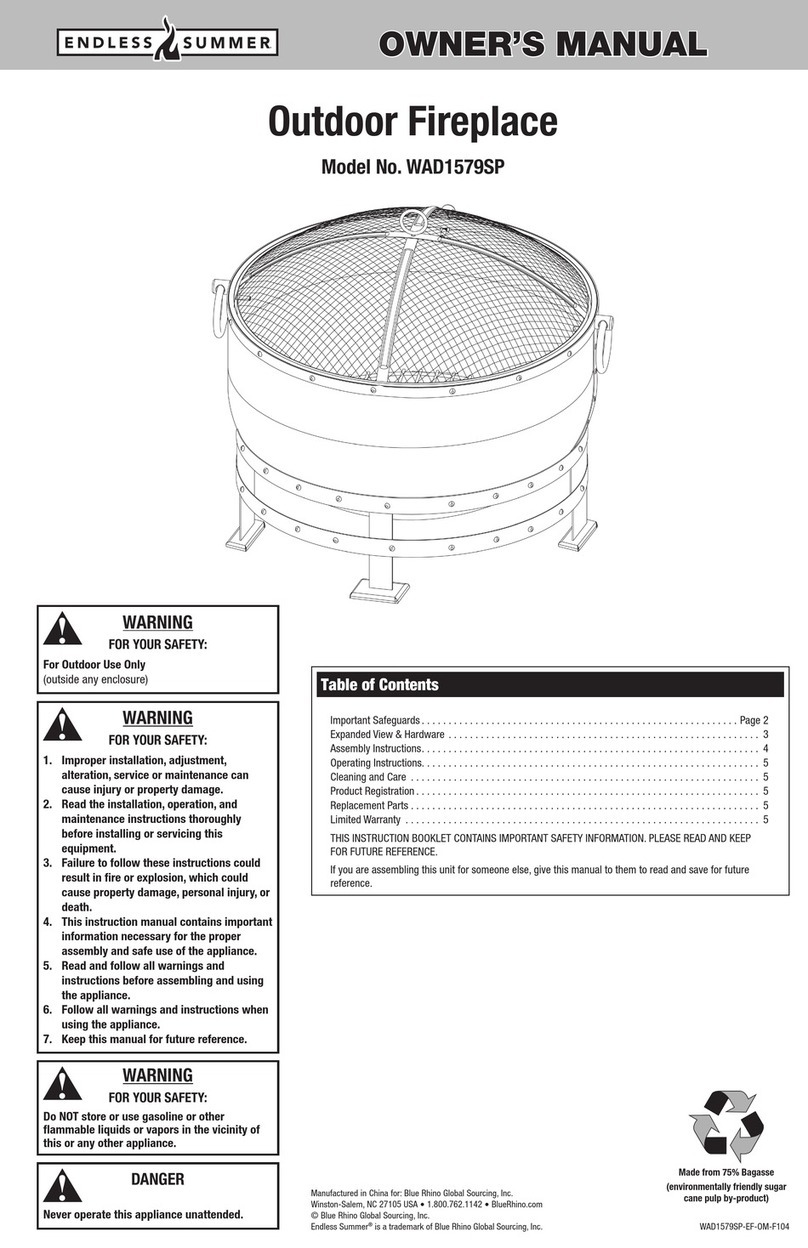 Endless Summer WAD1579SP owner's manual