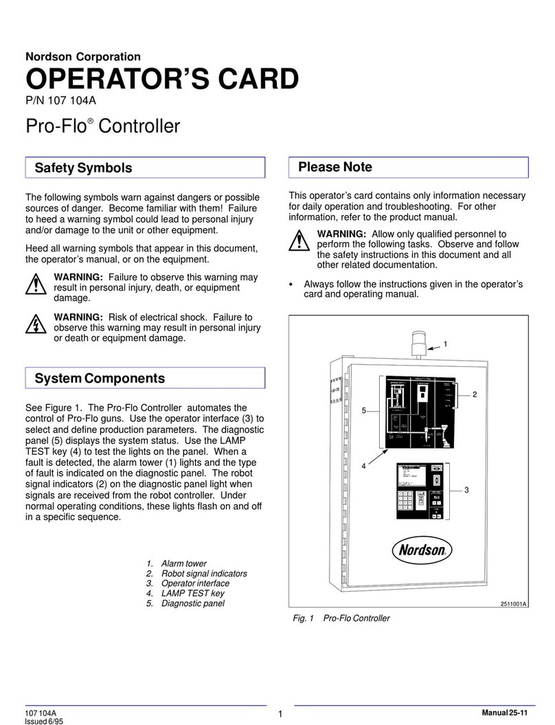 Nordson Pro-Flo Operator card