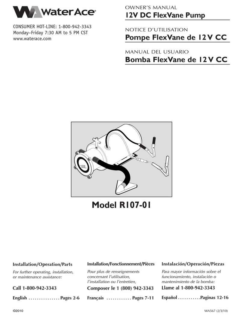 WaterAce R107-01 owner's manual