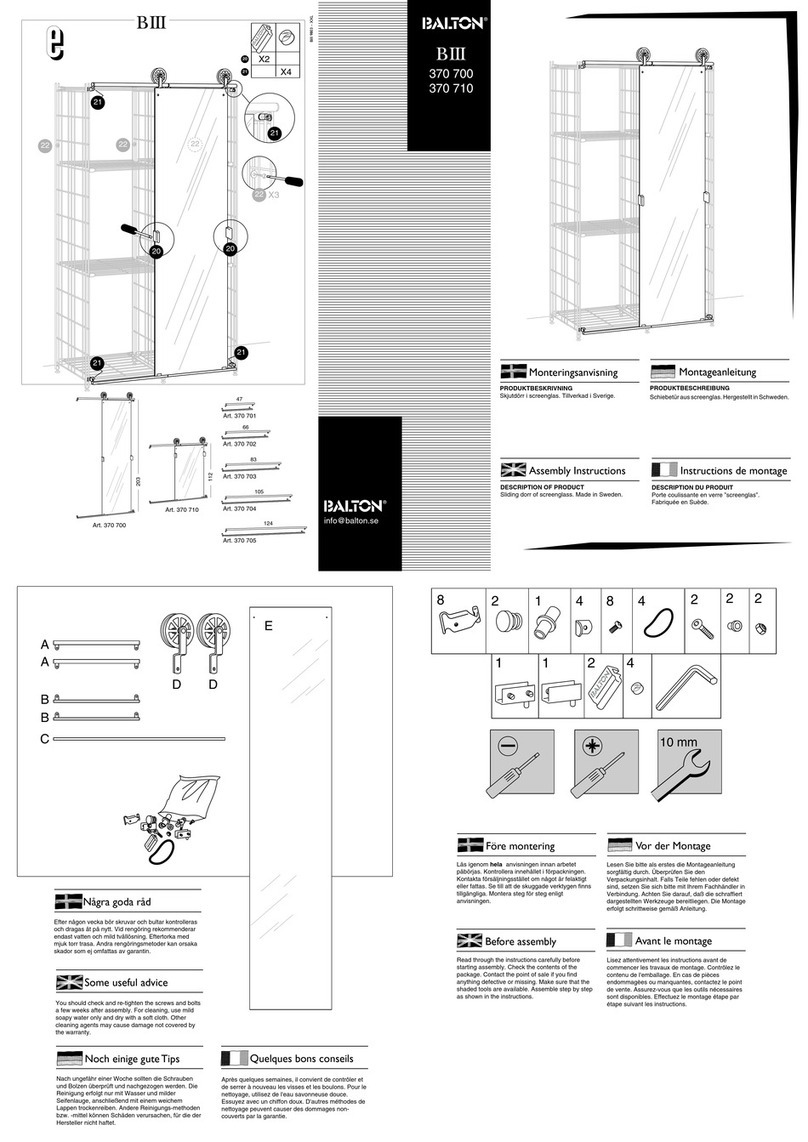 BALTON BIII 370 700 Assembly instructions