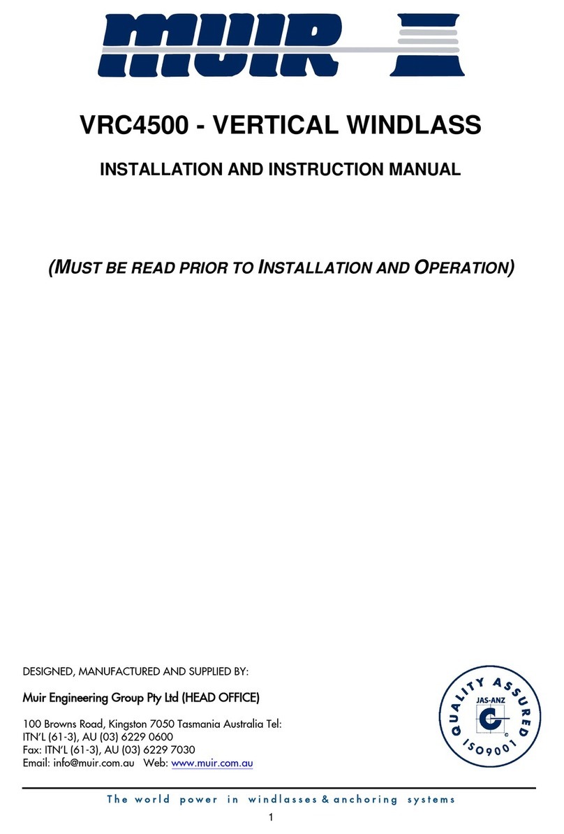 Muir VRC4500 Installation and instruction manual