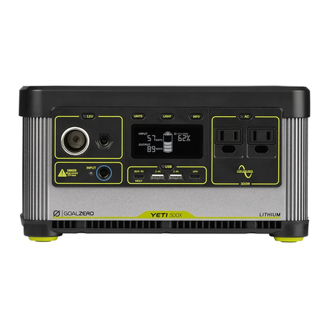 GOAL ZERO YETI 500X LITHIUM user guide