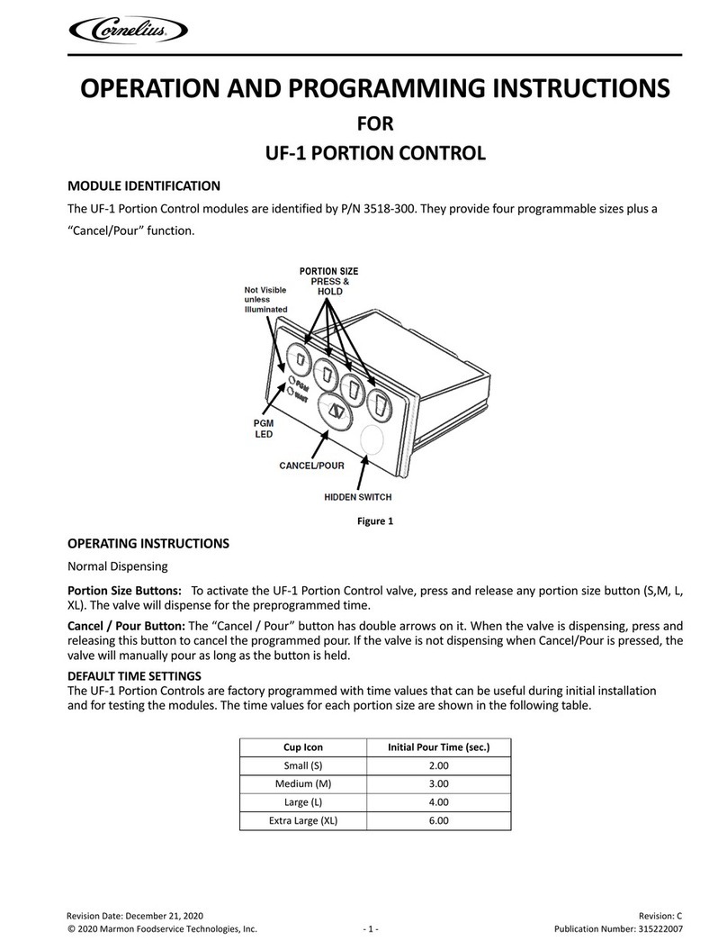Cornelius UF-1 Portion Control Installation manual