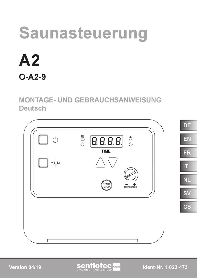 Harvia Sentiotec A2 Instructions for installation and use