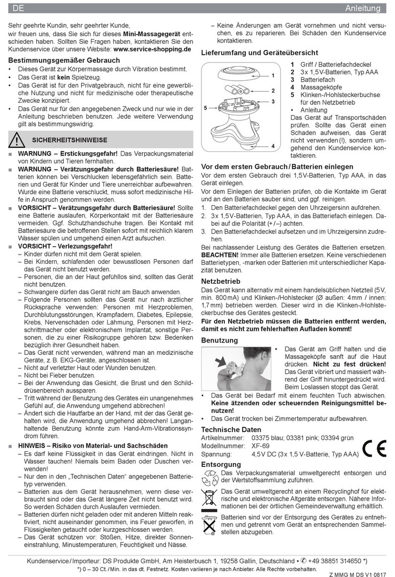 DS Produkte XF-69 instructions