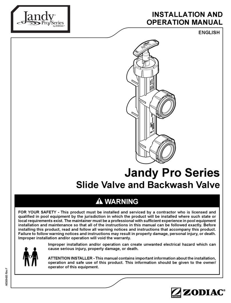 Zodiac Jandy Pro Series Installation and operation manual Zodiac Jandy Pro Series Installation and operation manual