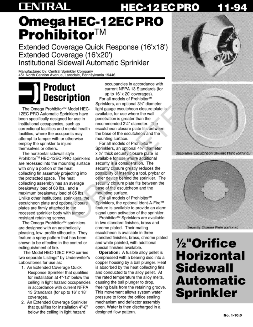 Tyco Fire Product CENTRAL Omega HEC-12EC PRO instruction manual
