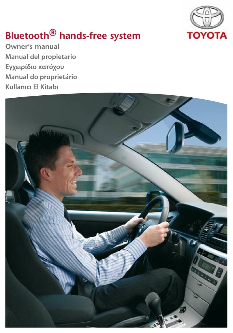 Toyota Bluetooth hands-free system owner's manual
