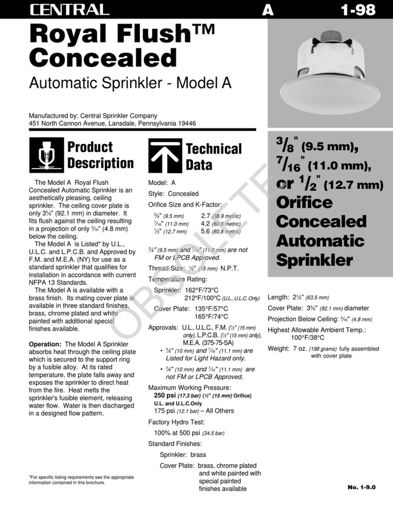 Tyco Fire Product CENTRAL Royal Flush A instruction manual