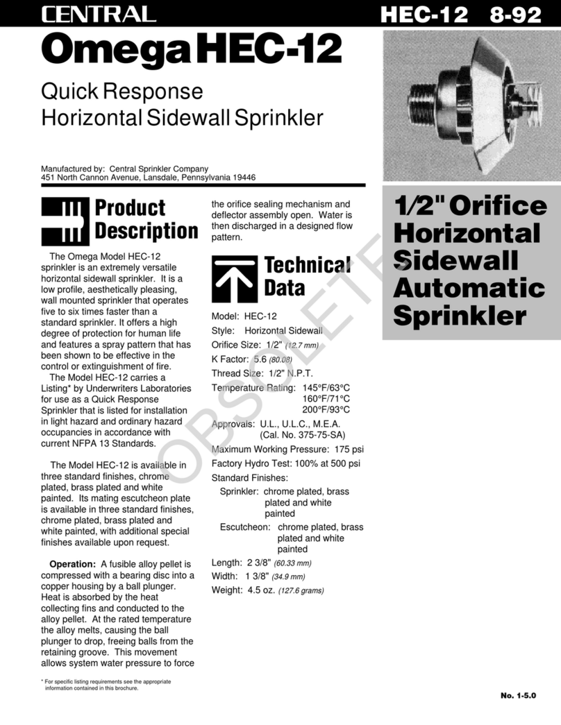 Tyco Fire Product CENTRAL Omega HEC-12 instruction manual