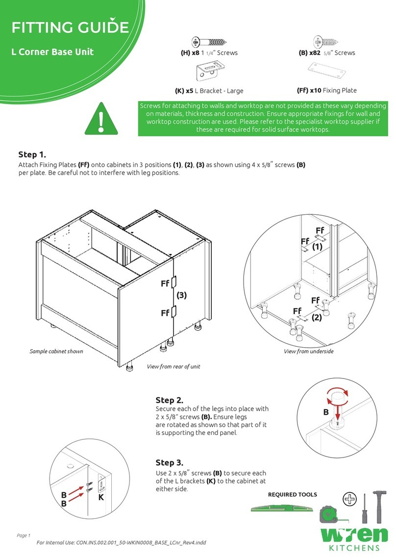 Wren Kitchens L Corner Base Unit Fittings guide Wren Kitchens L Corner Base Unit Fittings guide