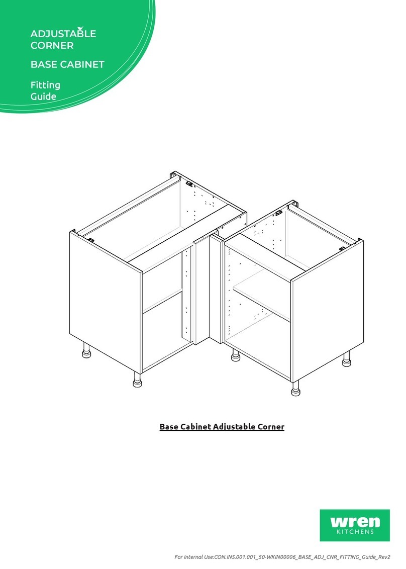 Wren Kitchens Base Cabinet Adjustable Corner Fittings guide