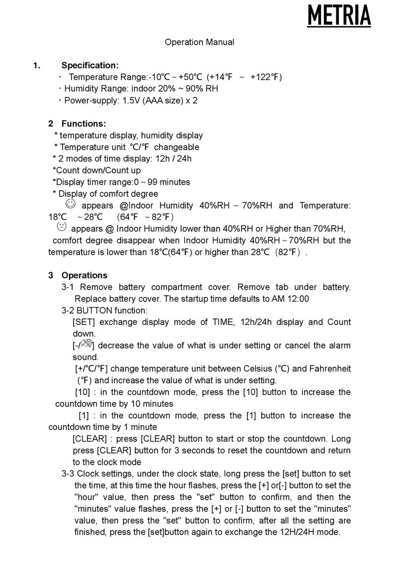 Metria THER-D34-001 User manual