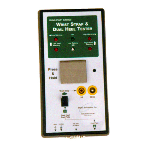 Static Solutions OHM-STAT CT-8700 Owners manual and operation guide