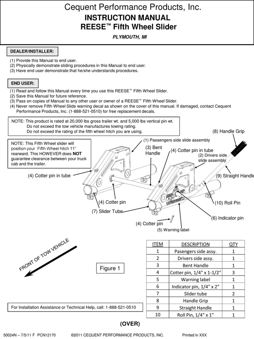 Cequent Performance Products REESE 50024 instruction manual