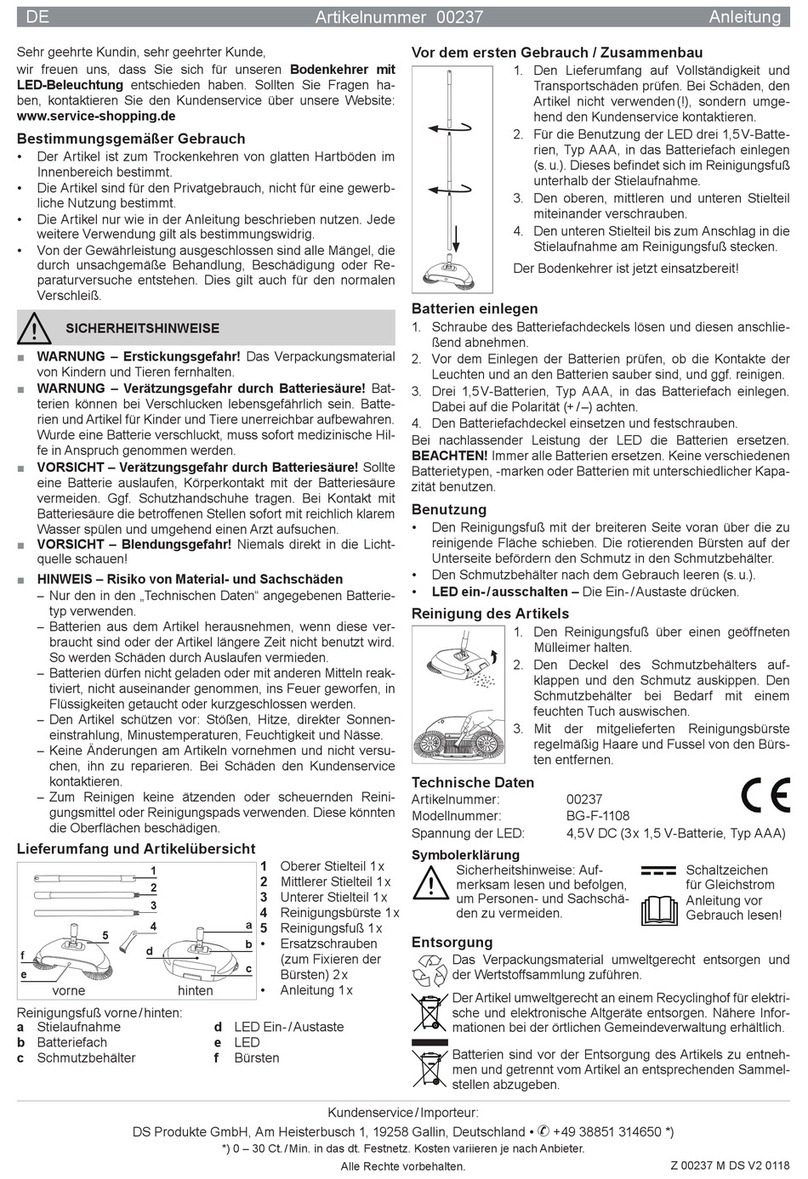 DS Produkte BG-F-1108 instructions
