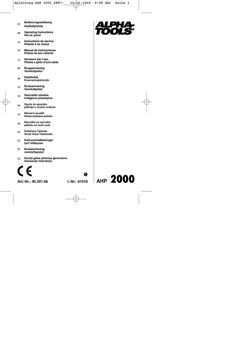 Alpha tools AHP 2000 operating instructions