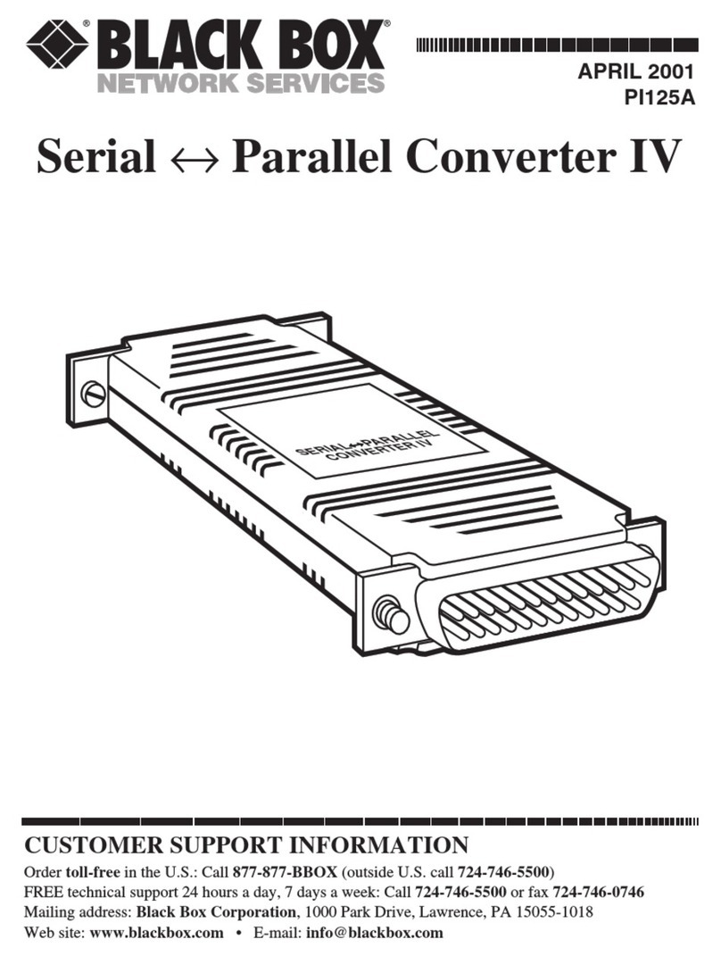 Black Box PI125A User manual