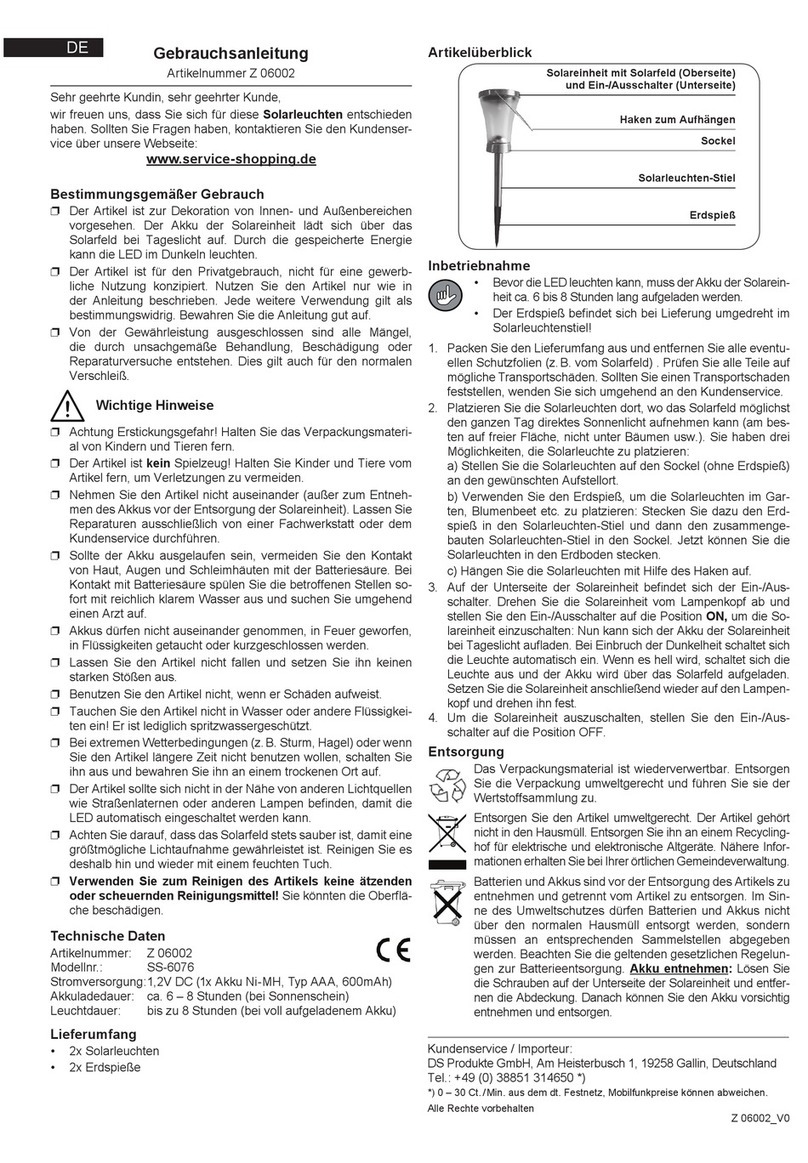 DS Produkte SS-6076 User manual