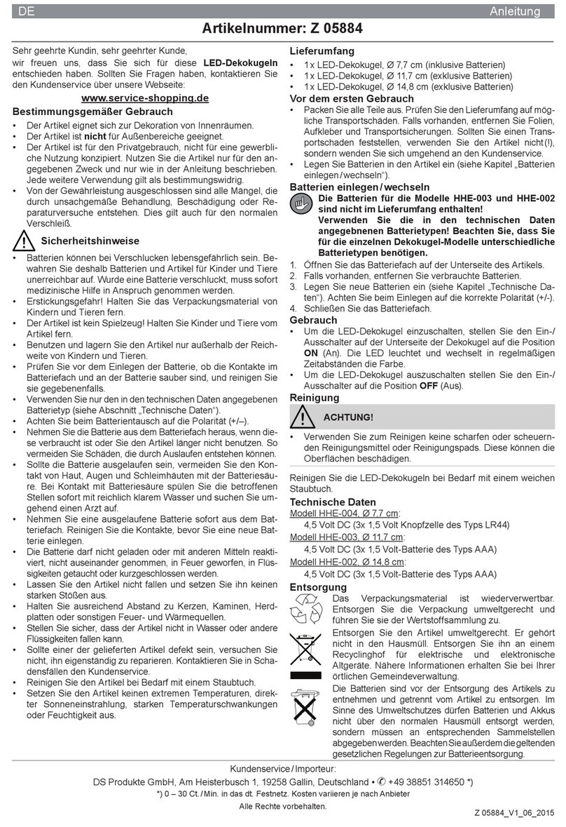 DS Produkte HHE-004 instructions