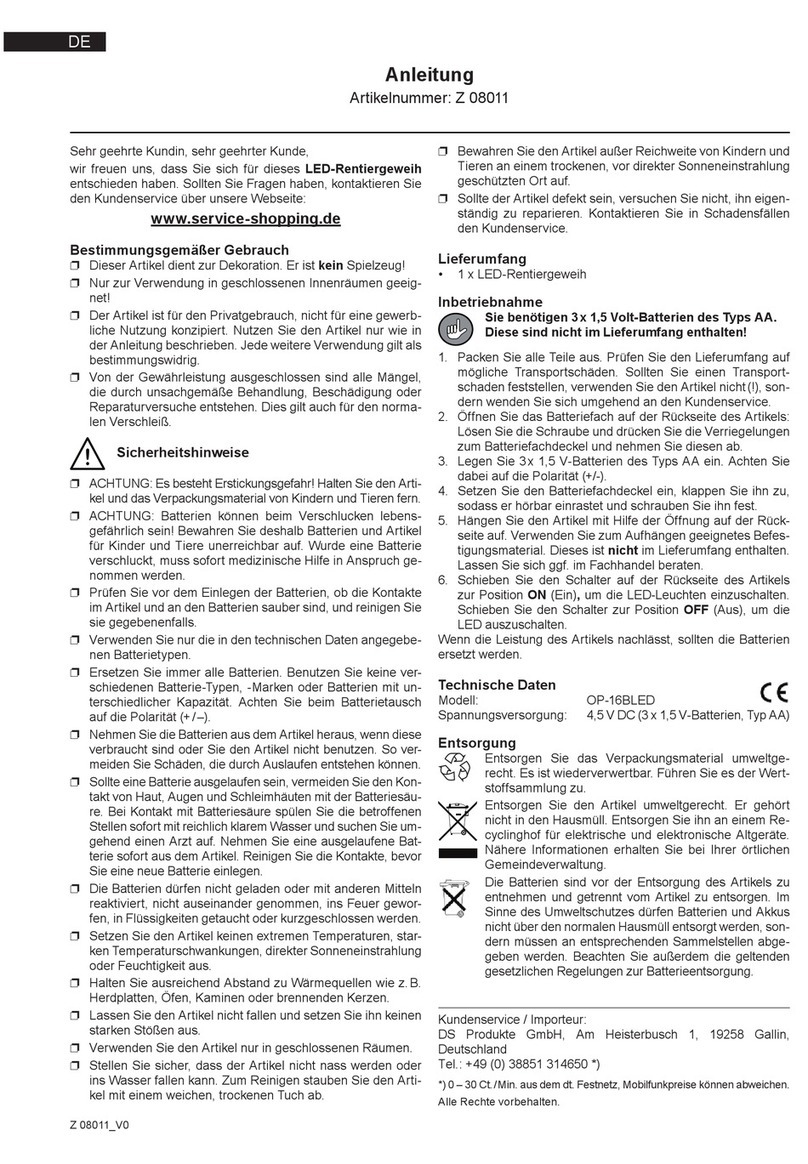 DS Produkte OP-16BLED User manual