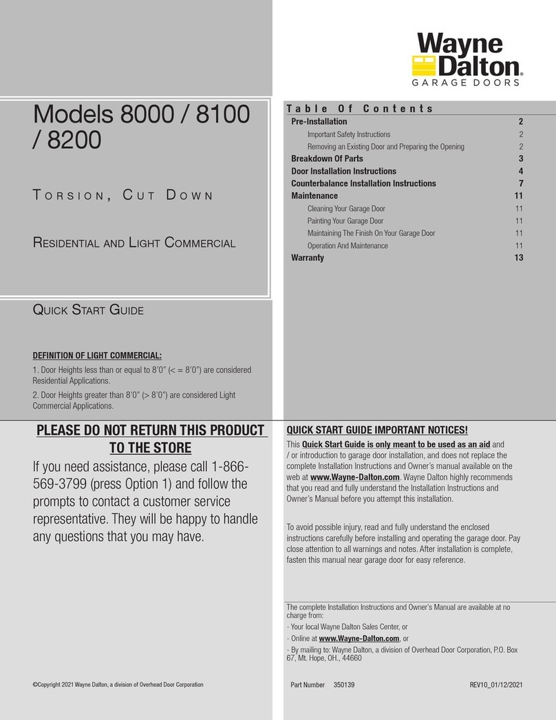 Overhead door Wayne Dalton 8000 User manual