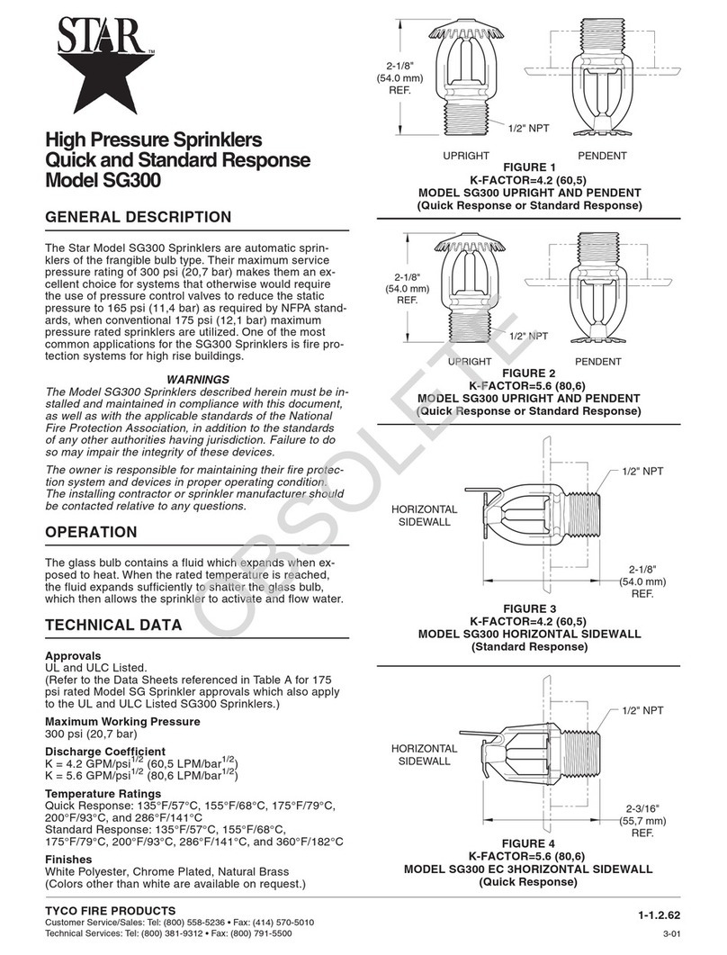 Tyco Fire Product Star SG300 instruction manual